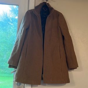 J. Crew Italian Stadium Coat in caramel/brown